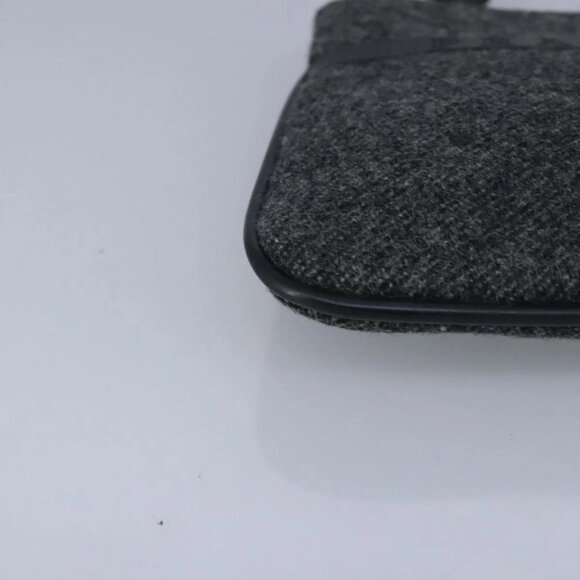 PRADA Pouch Wool Black Auth ti2350 - Picture 3 of 16